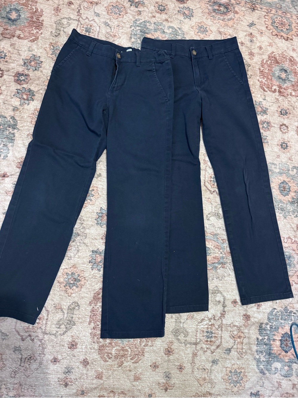 Nautica Navy School Uniform Stretch Twill Pants - Size 12 Regular (Lot of 2)